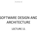 LectureSoftware design and architecture – Chapter 11