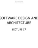 Lecture Software design and architecture – Chapter 17