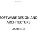 Lecture Software design and architecture – Chapter 18