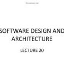 Lecture Software design and architecture – Chapter 20