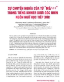 Sự chuyển nghĩa của từ 'Mê/មេ' trong tiếng Khmer dưới góc nhìn ngôn ngữ học tiếp xúc