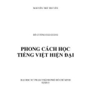 Đề cương bài giảng Phong cách học Tiếng Việt hiện đại (Phần 1) - Nguyễn Thế Truyền