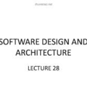 Lecture Software design and architecture – Chapter 28