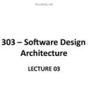 LectureSoftware design and architecture – Chapter 3