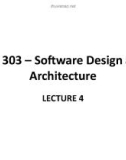 LectureSoftware design and architecture – Chapter 4