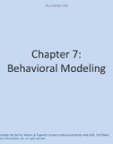 Lecture Systems analysis and design with UML (3/e) - Chapter 7: Behavioral modeling