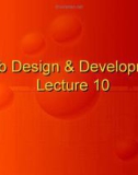 Lecture Web design and development: Lesson 10