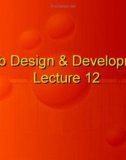 Lecture Web design and development: Lesson 12