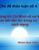 Tư tưởng Hồ Chí Minh về vai trò của đại đoàn kết dân tộc trong sự nghiệp cách mạng