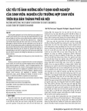 Các yếu tố ảnh hưởng đến ý định khởi nghiệp của sinh viên: Nghiên cứu trường hợp sinh viên trên địa bàn thành phố Hà Nội