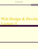 Lecture Web design and development: Lesson 5