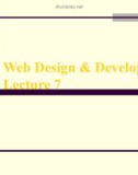 Lecture Web design and development: Lesson 7