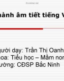 Bài giảng Thực hành âm tiết tiếng Việt