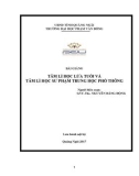 Bài giảng Tâm lí học lứa tuổi và tâm lí học sư phạm trung học phổ thông - ĐH Phạm Văn Đồng