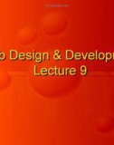 Lecture Web design and development: Lesson 9