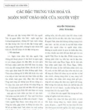 Các đặc trưng văn hóa và ngôn ngữ chào hỏi của người Việt