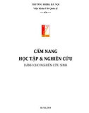 cẩm nang học tập và nghiên cứu dành cho nghiên cứu sinh: phần 1 - viện kinh tế và quản lý