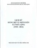 Ebook Lịch sử Đảng bộ và nhân dân xã Nhã Lộng (1930-2014): Phần 1