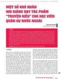 Một số khó khăn khi giảng dạy tác phẩm 'truyện Kiều' cho học viên quân sự nước ngoài