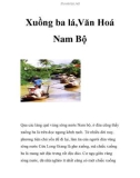 Xuồng ba lá,Văn Hoá Nam Bộ