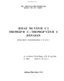 Bài giảng Thi pháp học - Thi pháp văn học dân gian - ĐH Phạm Văn Đồng