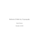 Methods of public-key cryptography