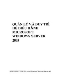 Microsoft Windows Server 2003: Phần 1