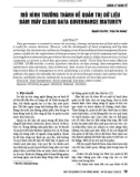 Mô hình trưởng thành về quản trị dữ liệu đám mây cloud data governance maturity