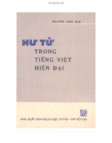 Ngôn ngữ học - Hư từ trong tiếng Việt hiện đại: Phần 1