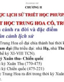 CHƯƠNG II KHÁI LƯỢC LỊCH SỬ TRIẾT HỌC PHƯƠNG ĐÔNG