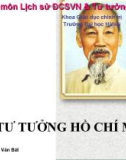 Bài giảng Tư tưởng Hồ Chí Minh: Chương I - Lê Văn Bát