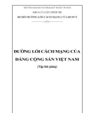 Bài giảng Đường lối cách mạng của Đảng cộng sản Việt Nam - ĐH Sư phạm Kỹ thuật TP.HCM