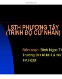 Bài giảng Lịch sử Triết học phương Tây (Trình độ cử nhân)