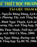 Bài giảng Lịch sử triết học phương Tây