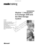 Module 1: Introduction to Exchange 2000 and the Web Storage System