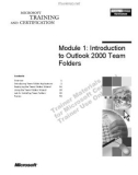 Module 1: Introduction to Outlook 2000 Team Folders