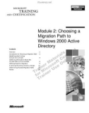 Module 2: Choosing a Migration Path to Windows 2000 Active Directory