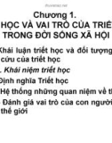 Bài giảng Triết học - Chương 1