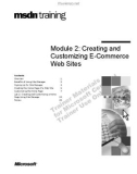 Module 2: Creating and Customizing E-Commerce Web Sites