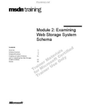 Module 2: Examining Web Storage System Schema