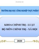 Bài giảng Lịch sử đảng cộng sản Việt Nam: Chương 3 - Trường ĐH Công nghiệp Thực phẩm TP.HCM