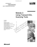 Module 2: Using Transact-SQL Querying Tools