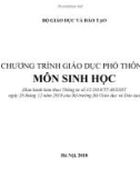 Bài giảng Chương trình giáo dục phổ thông môn Sinh học