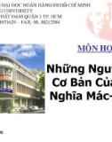 Bài giảng Những nguyên lý cơ bản của Chủ Nghĩa Mác-Lênin - TS. Trần Mai Ước