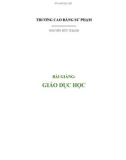 Bài giảng Giáo dục học - CĐ Sư phạm