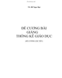 Đề cương bài giảng Thống kê giáo dục