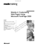 Module 4: Customizing Web Pages Using Microsoft FrontPage 2000