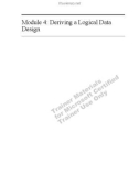 Module 4: Deriving a Logical Data Design