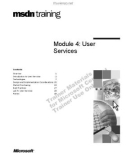 Module 4: User Services