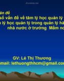 Chuyên đề: Một số vấn đề về tâm lý học quản lý và việc áp dụng tâm lý học quản lý trong quản lý hành chính nhà nước ở trường Mầm non